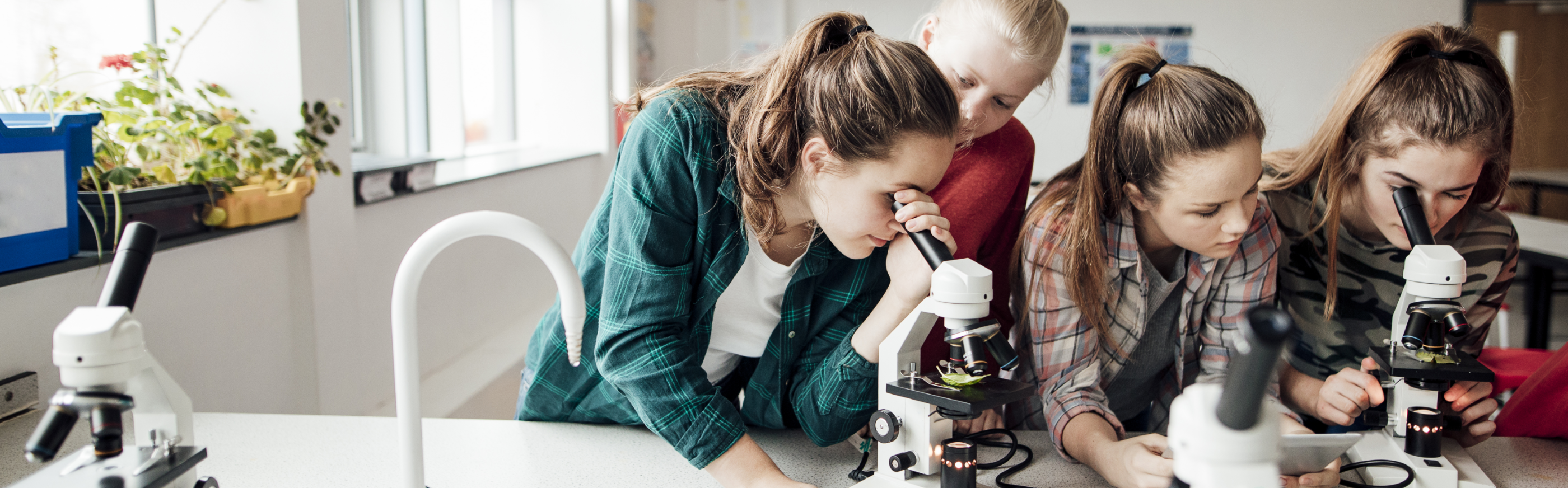 girls and microscopes